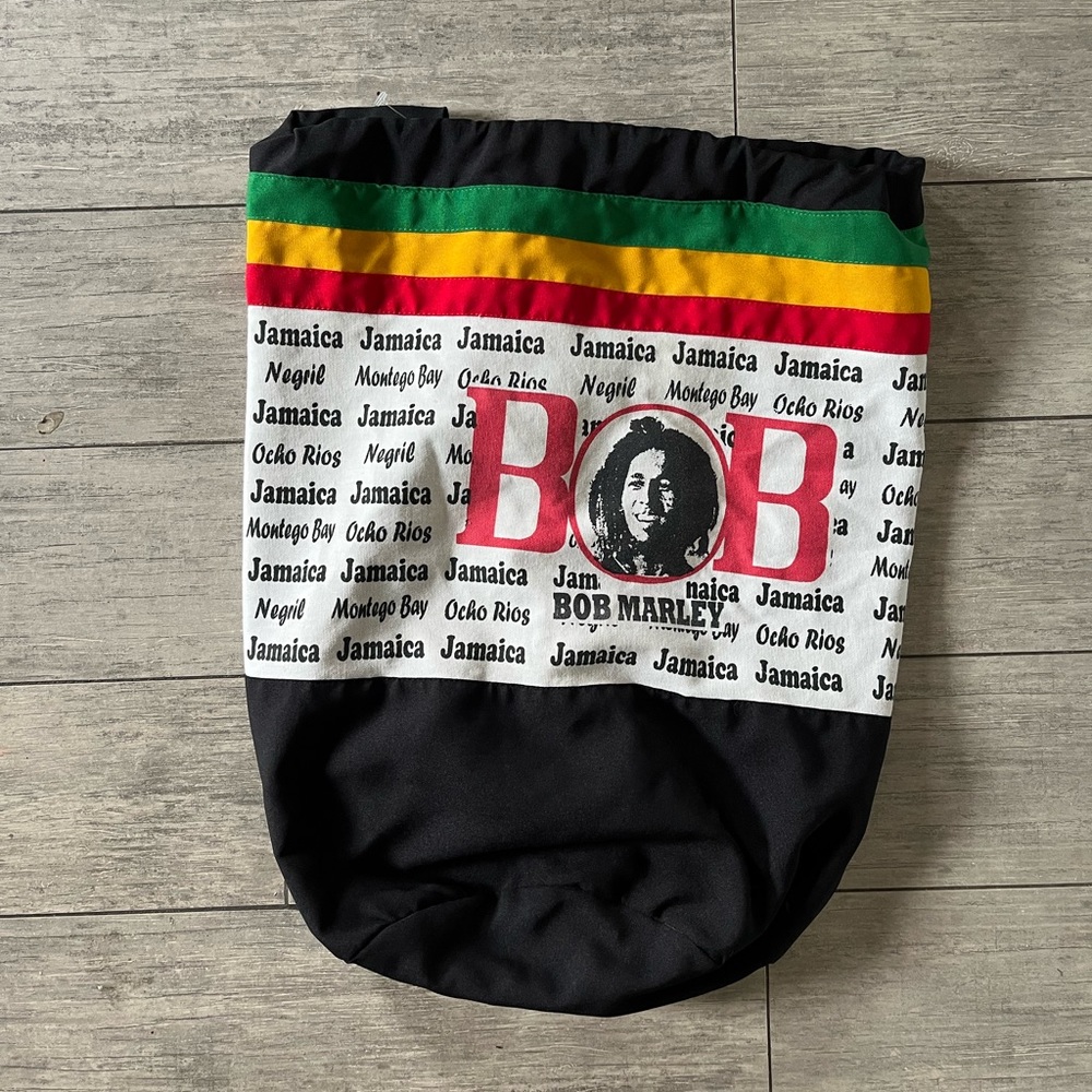 Unisex Bob Marley pull string backpack